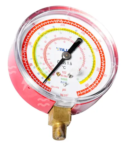 manometr vysokotlaký VALUE R134a, R404A, R407C, R22, připojení: 1/8